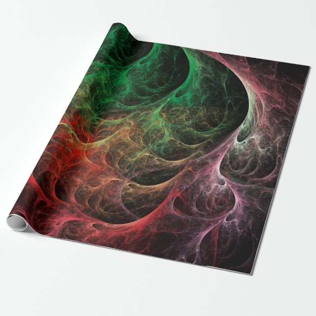 Abstrakter Kunstweltraumfeuer Geschenkpapier (Ungerollt)