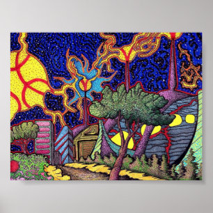 Abstrakter Labrador Poster