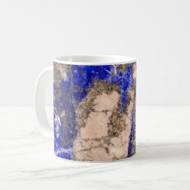 Abstrakter Lapis Lazuli Blue Granit, blauer Marmor Kaffeetasse