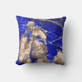 Abstrakter Lapis Lazuli Blue Granit Kissen