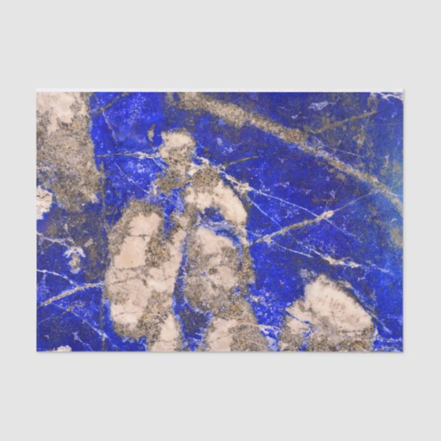 Abstrakter Lapis Lazuli Blue Granit Seidenpapier (Vorderseite)