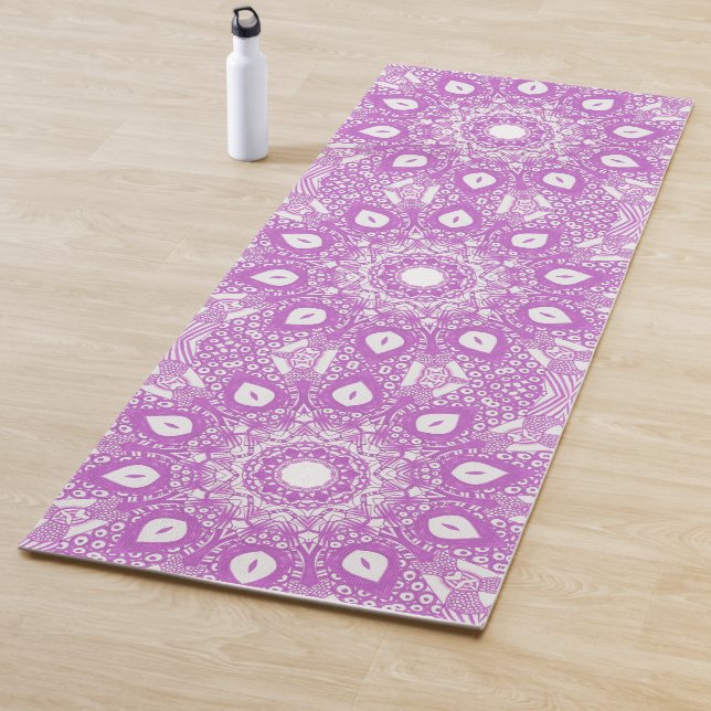 Abstrakter Lavendel, Kaleidoskop Mandala Yoga Mats Yogamatte (Beispiel)