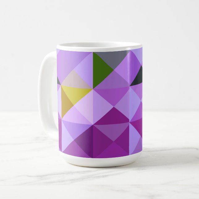 Abstrakter Lavender Geo Tasse Cup (Vorderseite Links)