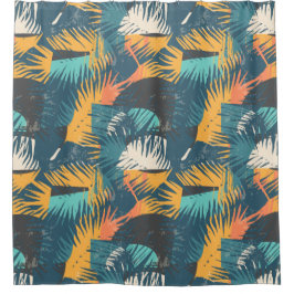 Abstrakter Leaf Pattern Duschvorhang