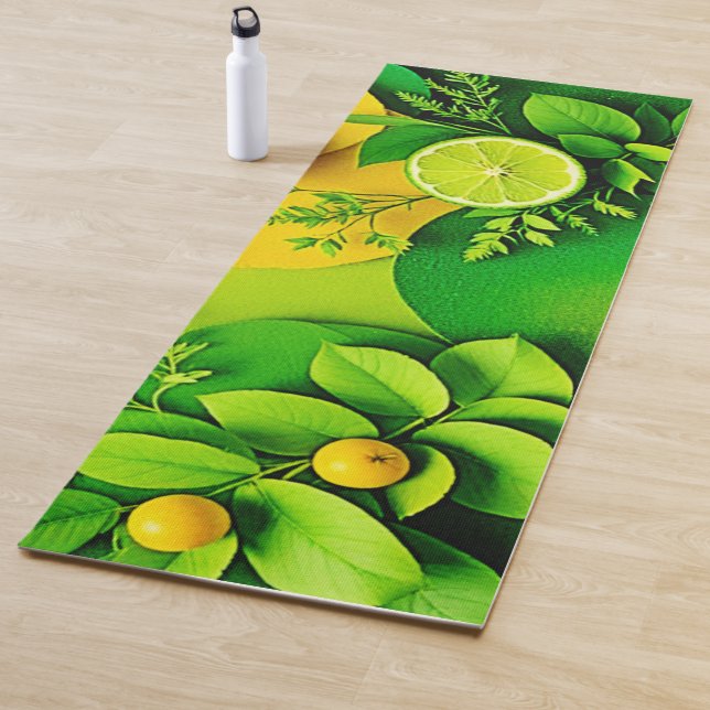 Abstrakter Lemon Limon Nature Art Yogamatte (Beispiel)