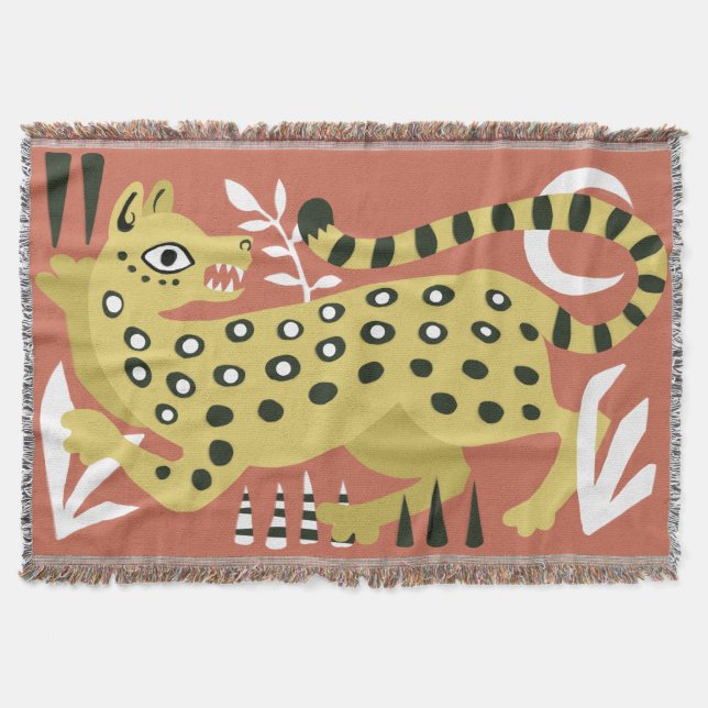 Abstrakter Leopard Decke (Vorderseite)
