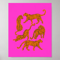 Abstrakter Leopard mit roter Lippe