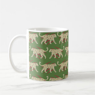 Abstrakter Leopardengeweih mit Animal Sk Kaffeetasse