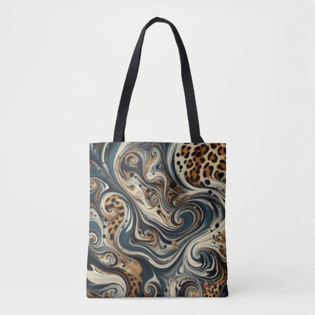 Abstrakter Leopardenprint Wirbel (Vorderseite)
