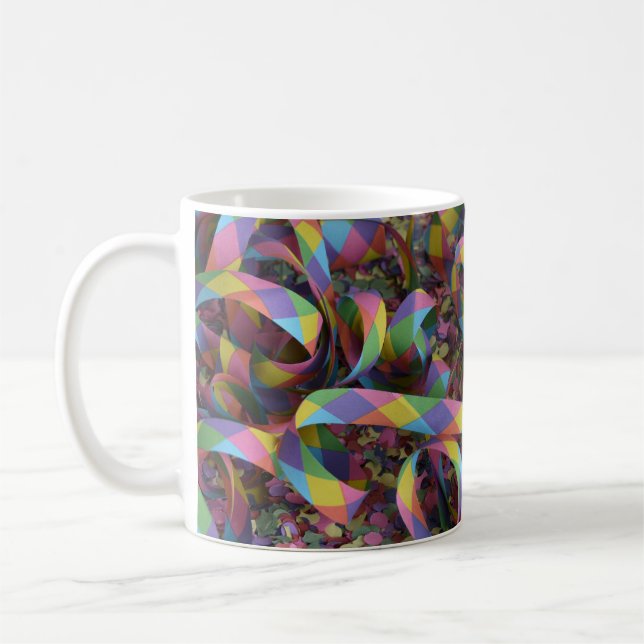 Abstrakter LGBT-PRIDE-Regenbogenband Kaffeetasse (Links)