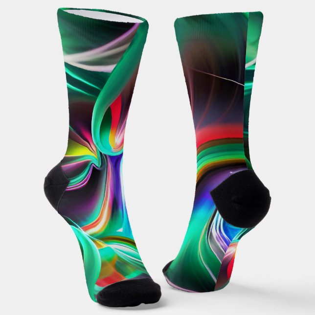 Abstrakter Licht-Tanz Socken (Gewinkelt)
