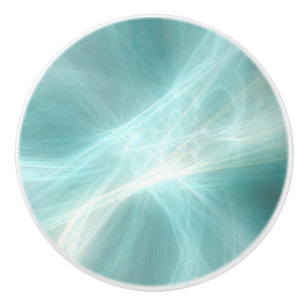 Abstrakter Lichteffekt - Aquamarin Keramikknauf