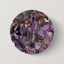 Abstrakter lila Amethystquartz-Marmorgranit Button