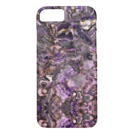 Abstrakter lila Amethystquartz-Marmorgranit iPhone 8/7 Hülle