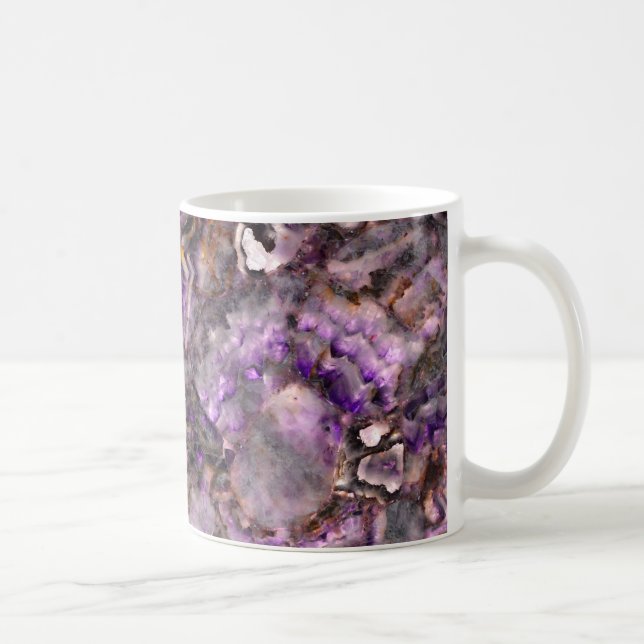 Abstrakter lila Amethystquartz-Marmorgranit Kaffeetasse (Rechts)
