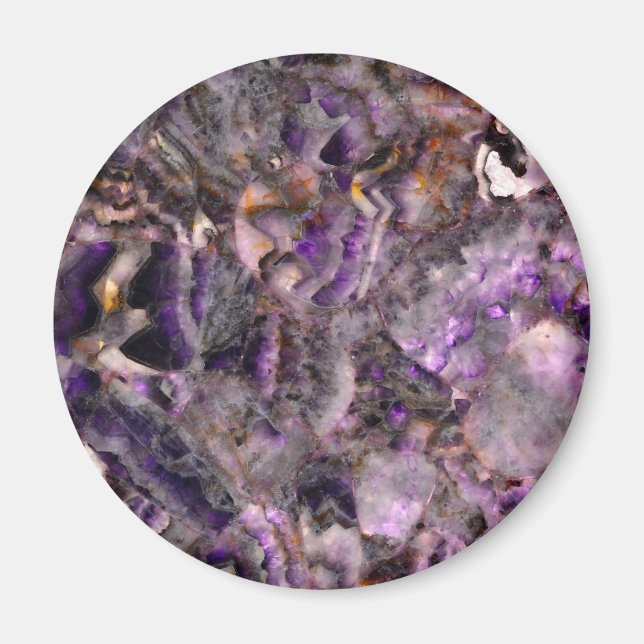Abstrakter lila Amethystquartz-Marmorgranit Magnet (Vorne)