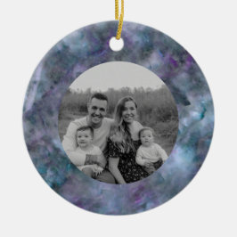 Abstrakter lila aquamariner Quarzgranit Keramik Ornament