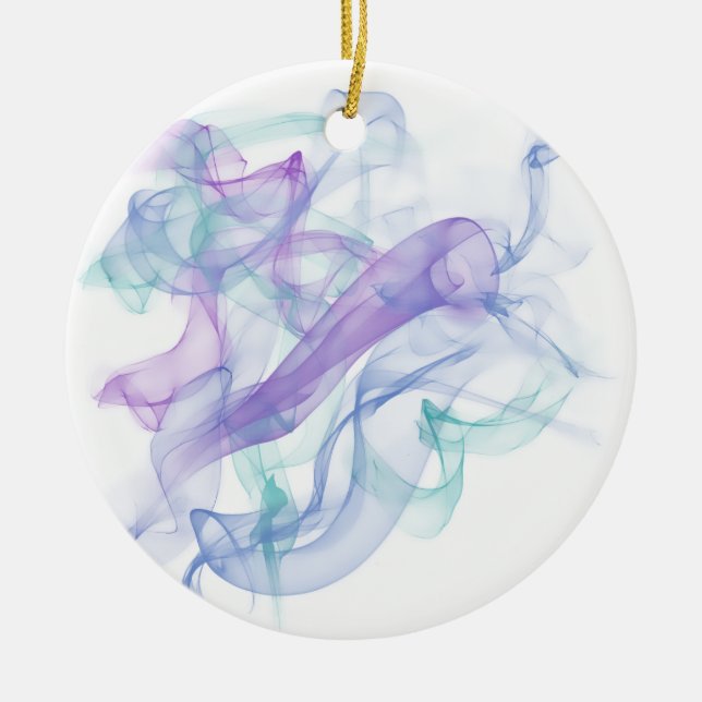 Abstrakter Lila Haze Keramikornament (Vorne)