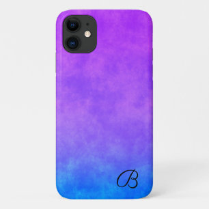 Abstrakter Lila und Blue Personalisiert Phone Case