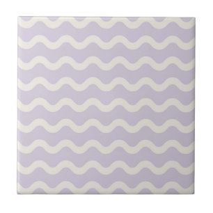Abstrakter Lila Wavy Strip Minimalistisch Zuhause- Fliese