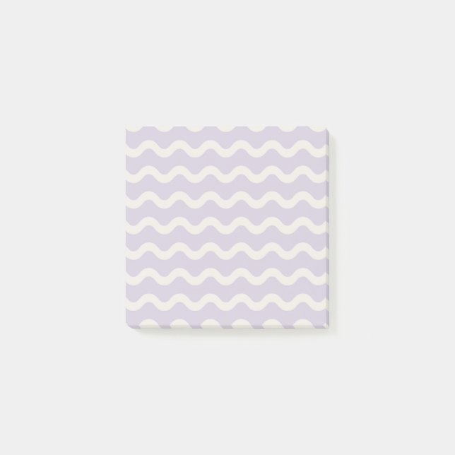 Abstrakter Lila Wavy Strip Moderner Minimalistisch Post-it Klebezettel (Vorderseite)