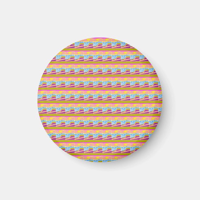 Abstrakter lila Yacht Magnet (Vorne)