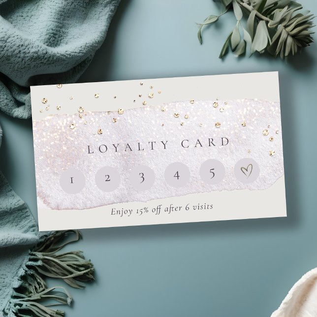 Abstrakter Lilac Pinsel Stock 6 Punch Loyalität Visitenkarte (Von Creator hochgeladen)