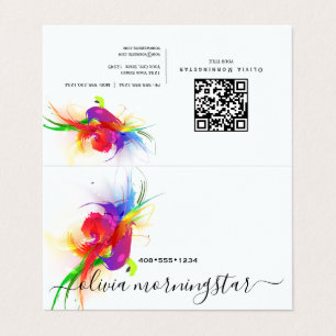 Abstrakter Lorikeet-QR-Code Visitenkarten