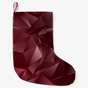 Abstrakter Low-Poly Hintergrund. triangulierte Tex Kleiner Weihnachtsstrumpf