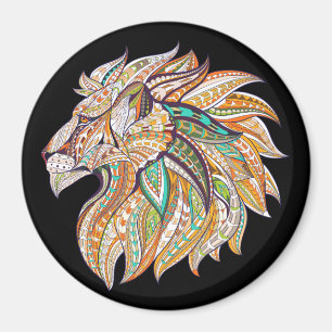 abstrakter Löwenmagnet Magnet