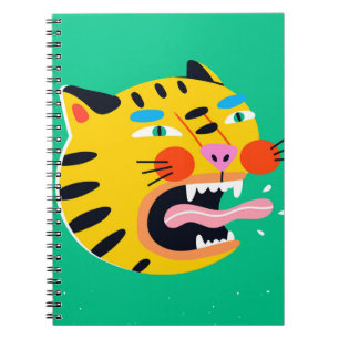 Abstrakter lustiger Tiger Notizblock