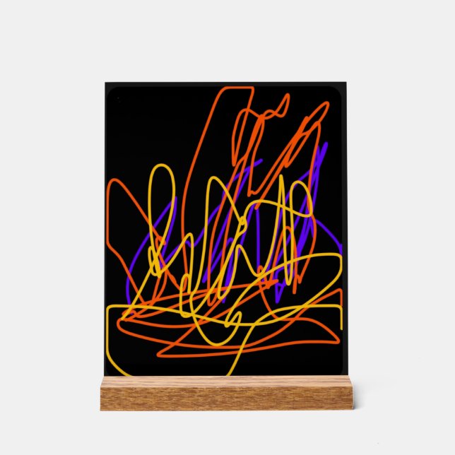 Abstrakter Malneon auf Acrylkunstkunst Acrylschild (Vorderseite)