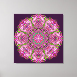 Abstrakter Mandala Canvas-Druck Rosa-Pop Leinwanddruck