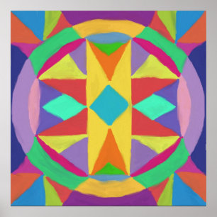 Abstrakter Mandala Poster