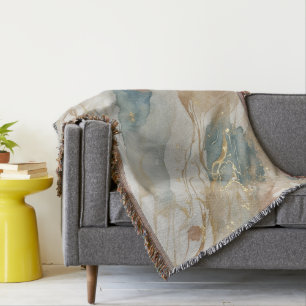 Abstrakter Marmor in Beige & Blau Decke