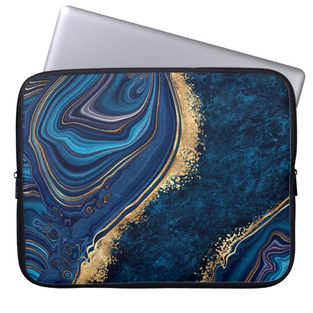 abstrakter Marmor mit Granitmosa Laptopschutzhülle (Vorderseite)