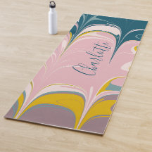 Abstrakter Marmor Modernes Ebru Muster Aquamarin u