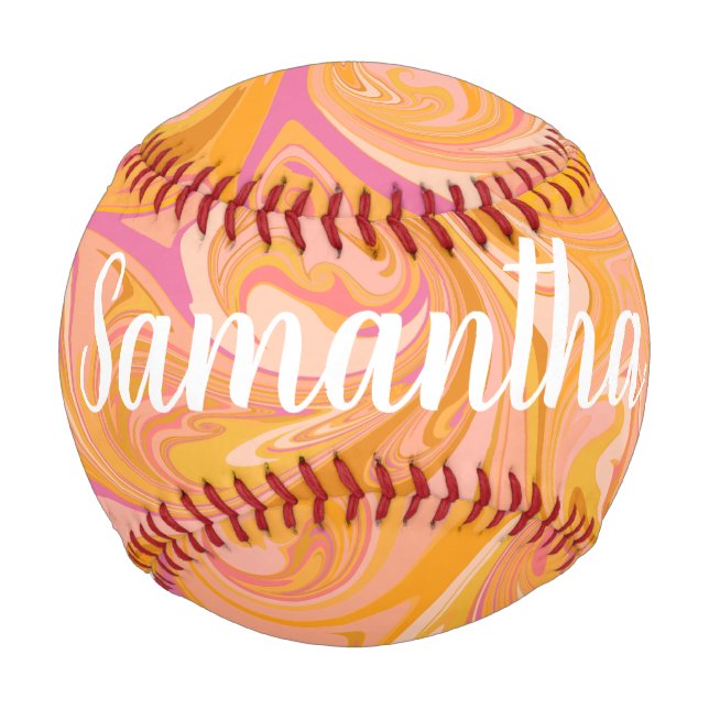 Abstrakter Marmor Swirl Baseball (Vorderseite)