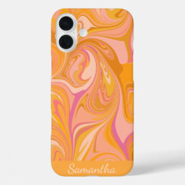 Abstrakter Marmor Swirl iPhone 16 Plus Hülle