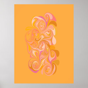 Abstrakter Marmor Swirl Poster