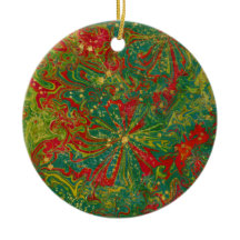 Abstrakter Marmor von Christmas Green Red Gold