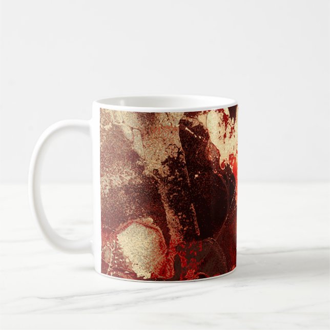 Abstrakter Marmorboden. Kaffeetasse (Links)