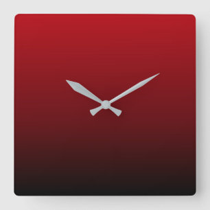 abstrakter Marsala-Rotburgunder Quadratische Wanduhr