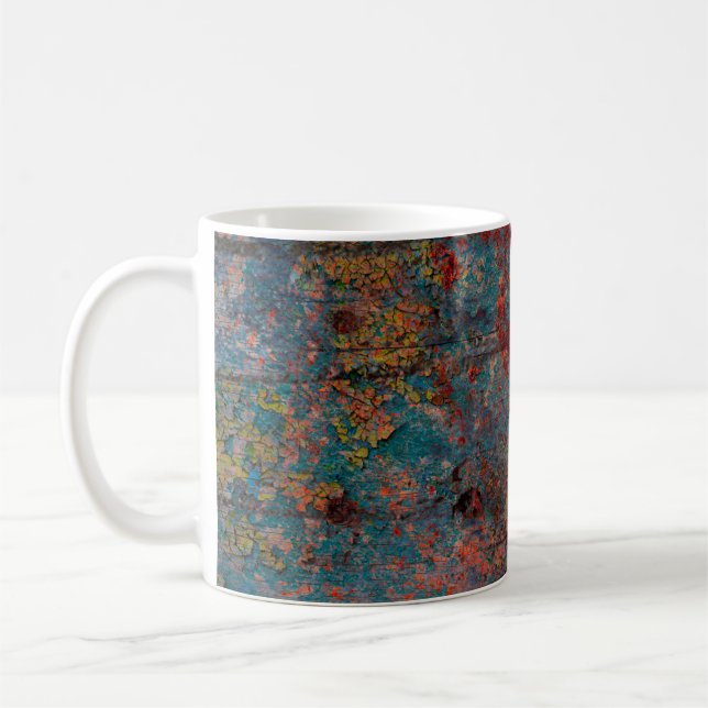 Abstrakter mehrfarbiger Grunge-Hintergrund mit abs Kaffeetasse (Links)
