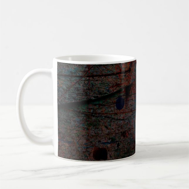 Abstrakter mehrfarbiger Grunge-Hintergrund mit abs Kaffeetasse (Links)