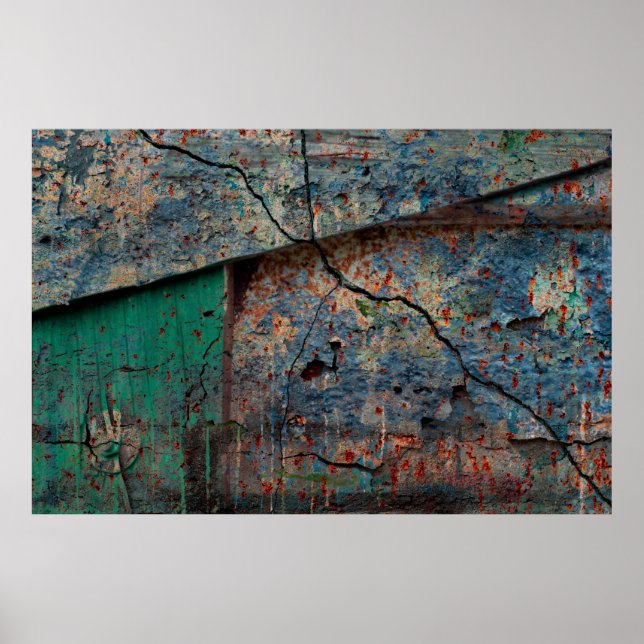 Abstrakter mehrfarbiger Grunge-Hintergrund mit abs Poster (Vorne)