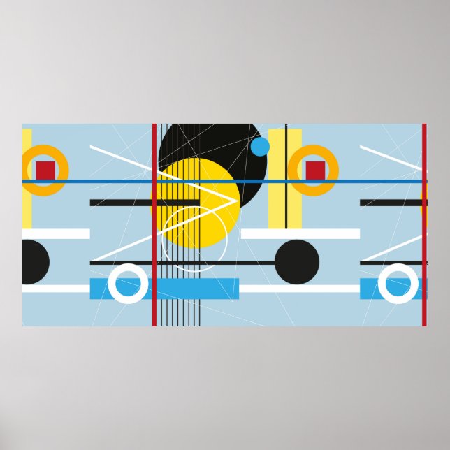 Abstrakter mehrfarbiger Hintergrund des geometrisc Poster (Vorne)