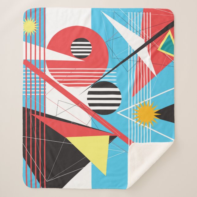 Abstrakter mehrfarbiger Hintergrund des geometrisc Sherpadecke (Vorderseite)