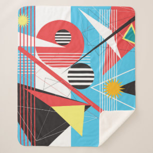 Abstrakter mehrfarbiger Hintergrund des geometrisc Sherpadecke