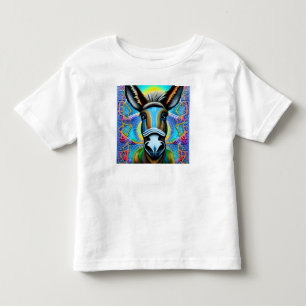 Abstrakter mehrfarbiger Little Donkey Kleinkind T-shirt